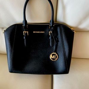 NEW Michael Kors black leather handbag